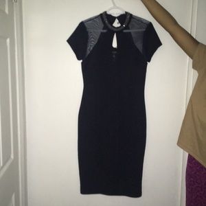 Navy blue midi dress
